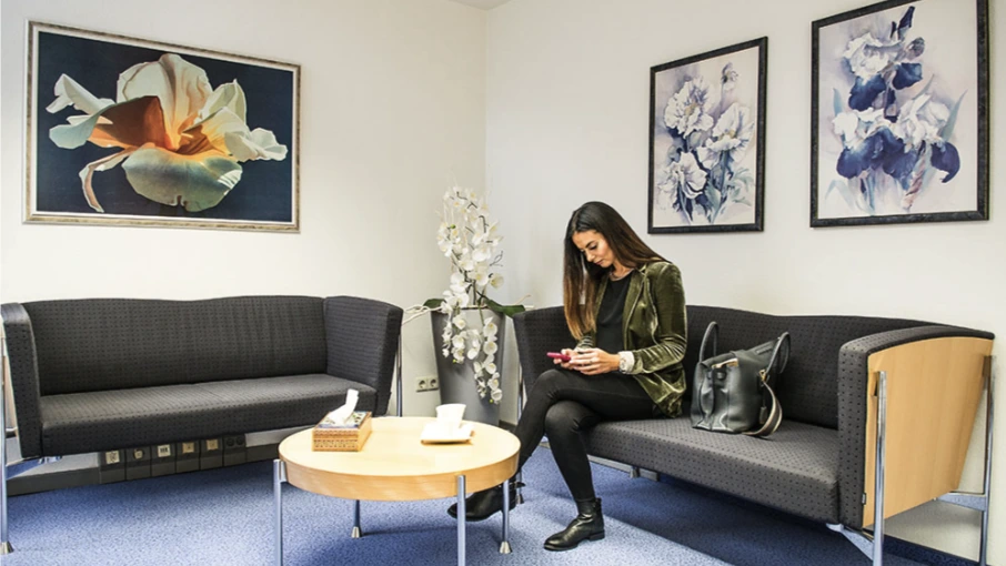 Warteraum bei Innovamed Ästhetik